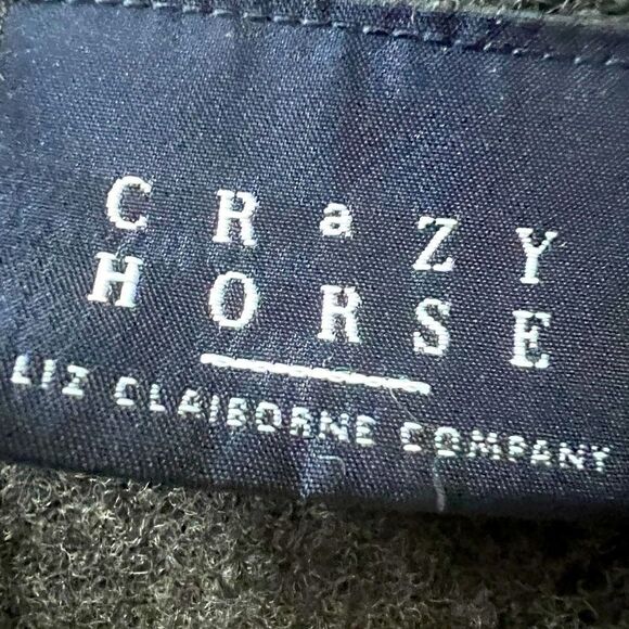LIZ CLAIBORNE CRAZY HORSE VINTAGE 100% WOOL GREY VEST SIZE L - Picture 6 of 6
